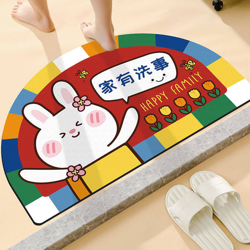 硅藻泥卡通地垫浴室吸水垫卫浴门垫卫生间门口防滑踩脚垫厕所地毯,居家布艺,家用脚垫,淘宝优惠券,粉丝福利购,淘宝优惠卷