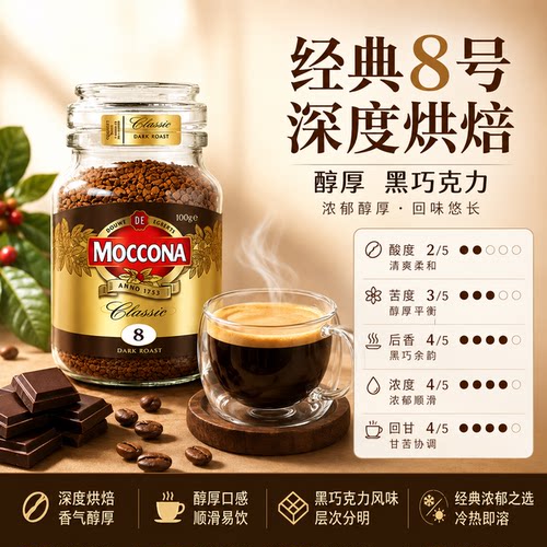 深度烘焙咖啡摩可纳冰美式