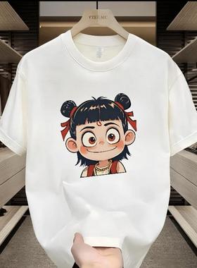 RPHT2025新款潮牌男女装纯棉短袖t恤圆领上衣潮牌潮流哪吒主题ins