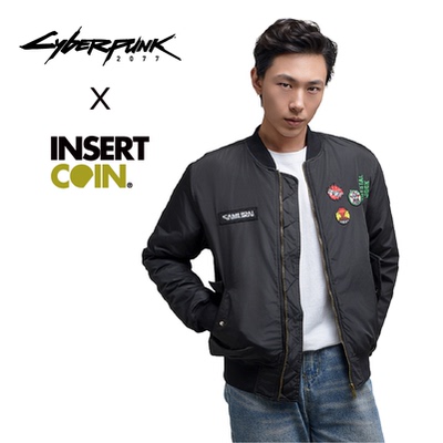 赛博朋克2077夜之城黑色夹克 INSERT COIN CDPR游戏周边正版授权