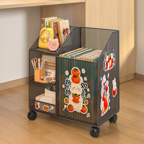 桌下可移动置物架书桌旁收纳架