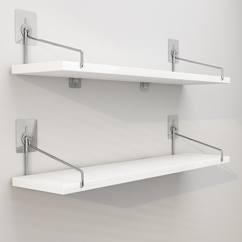 墙上置物架简约现代搁板客厅壁挂创意墙壁一字隔板卧室书架免打孔