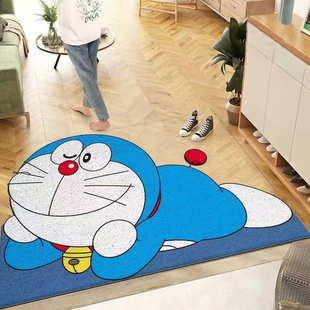 哆啦A梦入户门地垫丝圈脚垫家用进门地毯耐脏防滑耐磨可裁剪
