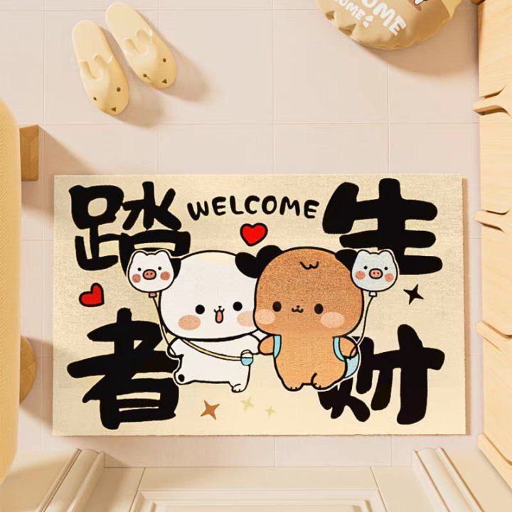 一二布布丝圈入户地垫耐磨耐脏防滑地垫玄关过道可除尘可裁剪脚垫