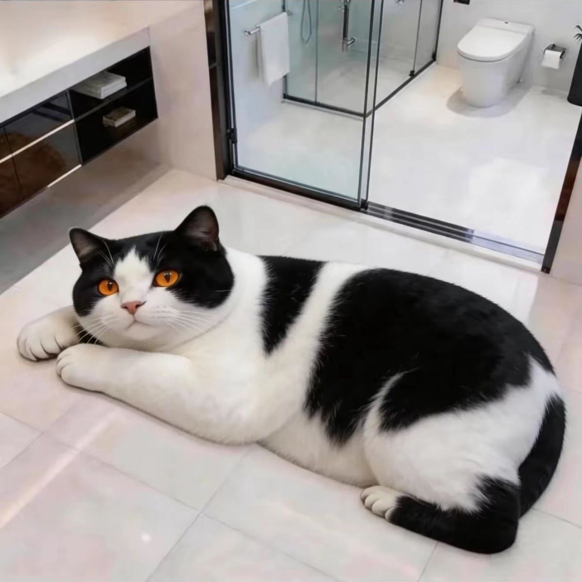 猫咪硅藻泥浴室地垫吸水速干防滑脚垫家用卫生间门口异形萌宠门垫图片