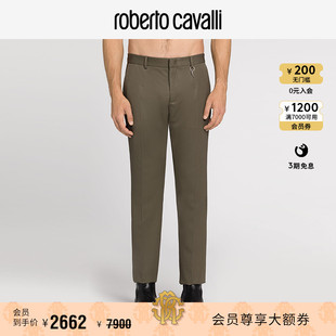 裤 子 虎牙装 Cavalli RC男士 饰直筒休闲长裤 Roberto