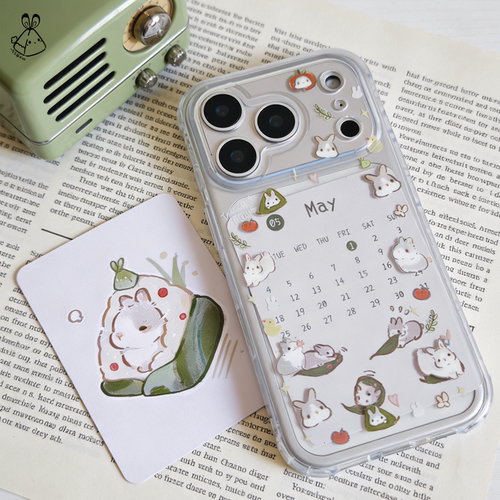 小兔子IMD双层透明磁吸手机壳