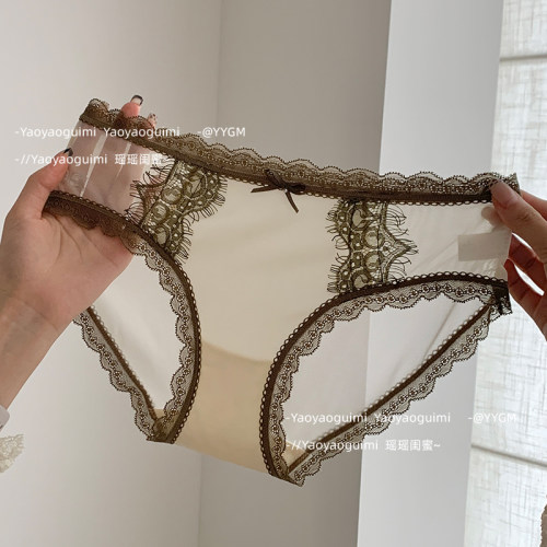 法式复古珠光缎面内裤女瑶瑶闺蜜