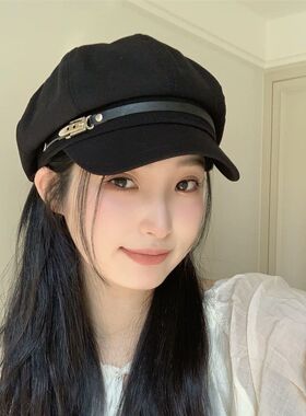 秋冬小众复古贝雷帽显脸小韩系