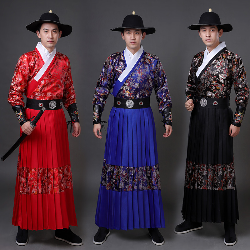 明朝制男女同款飞鱼服伴郎装|
