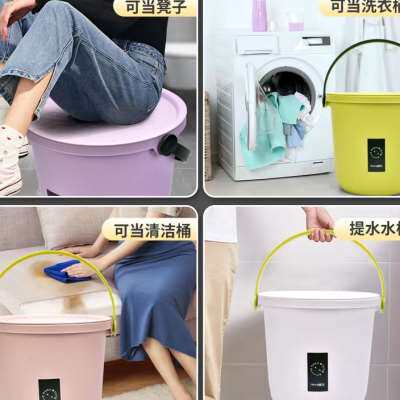 焕龙家用手提水桶塑料圆桶厨房加厚储水桶学生宿舍用洗衣桶洗澡桶