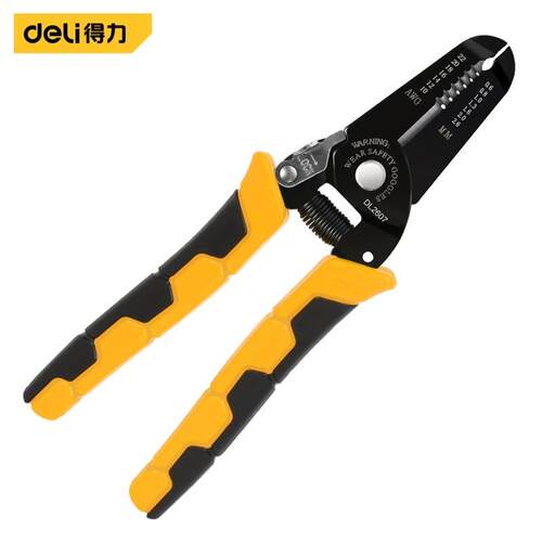 得力工具 7寸7挡电工多功能手动电线电缆剥线器剥线钳 DL2607