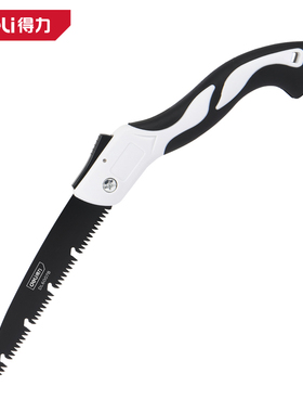 deli得力DL6007B折叠锯7寸65Mn发黑退屑槽(黑)(把)