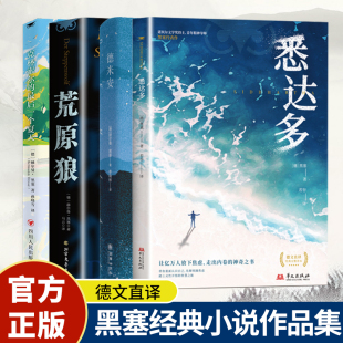 黑塞经典 小说作品集德米安荒原狼悉达多 德文直译 克林索尔 正版 世界名著 文字如调色盘般交织迷离关乎诗歌 最后一个夏天全4册