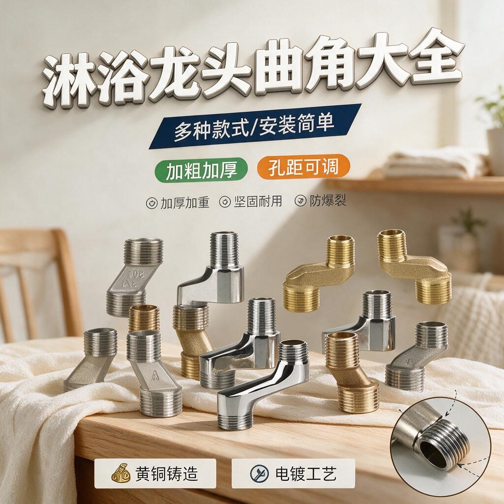 不锈钢曲角4分6分双内外丝拐角加长宽高龙头配件偏心弯脚接头