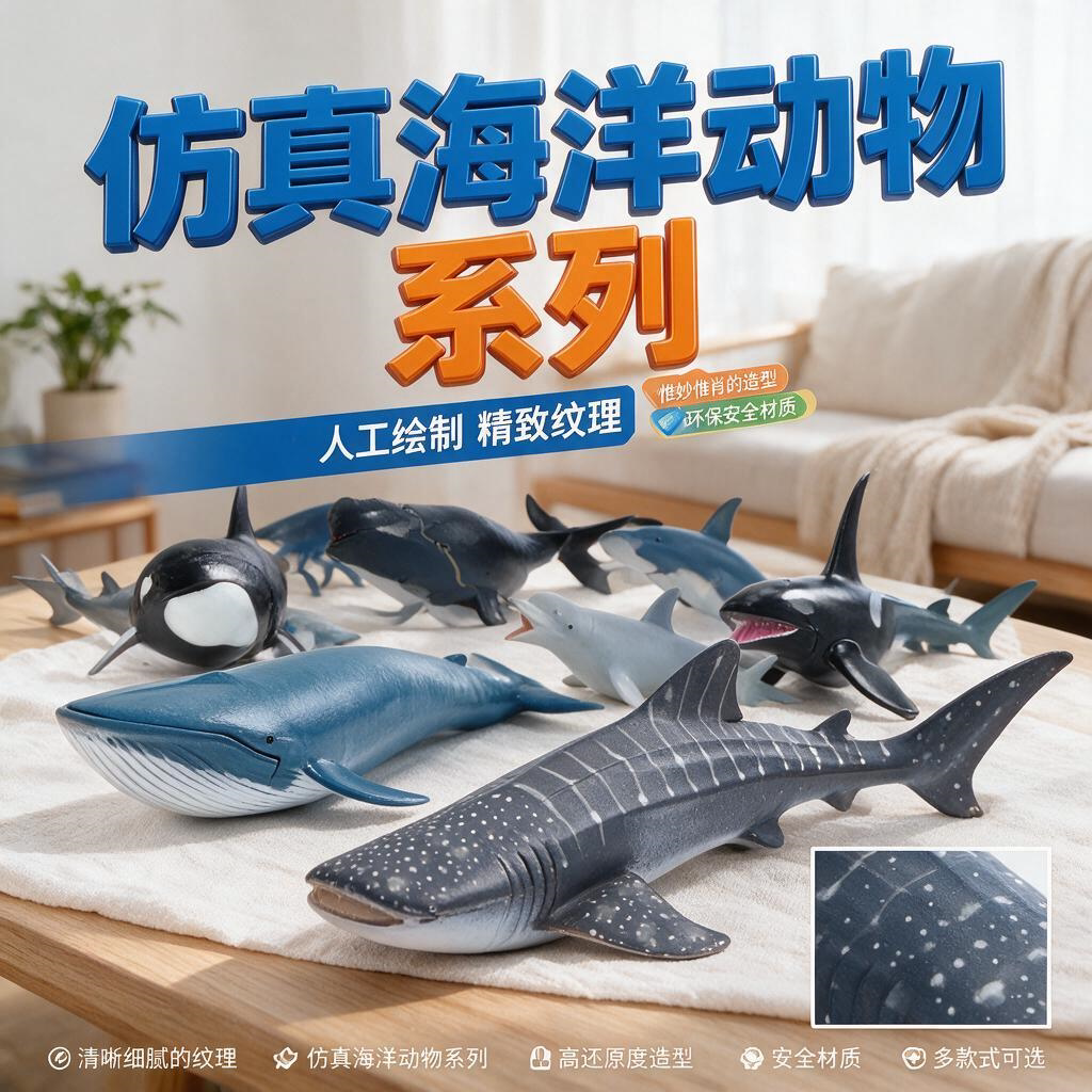 仿真海洋生大海底鱿鱼物玩具章鱼动物水母王乌贼模型男孩礼生日物