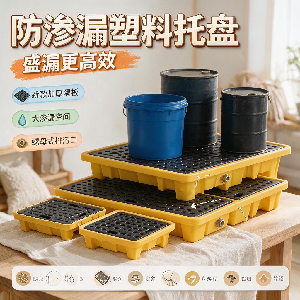 危废防渗漏托盘化学品油桶接油盘防盛漏二次容器危化品防泄漏平台
