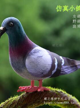 大鸽子仿真灰鸽子广场鸽泡沫材质假鸟家居装饰品摆件不能室外淋雨
