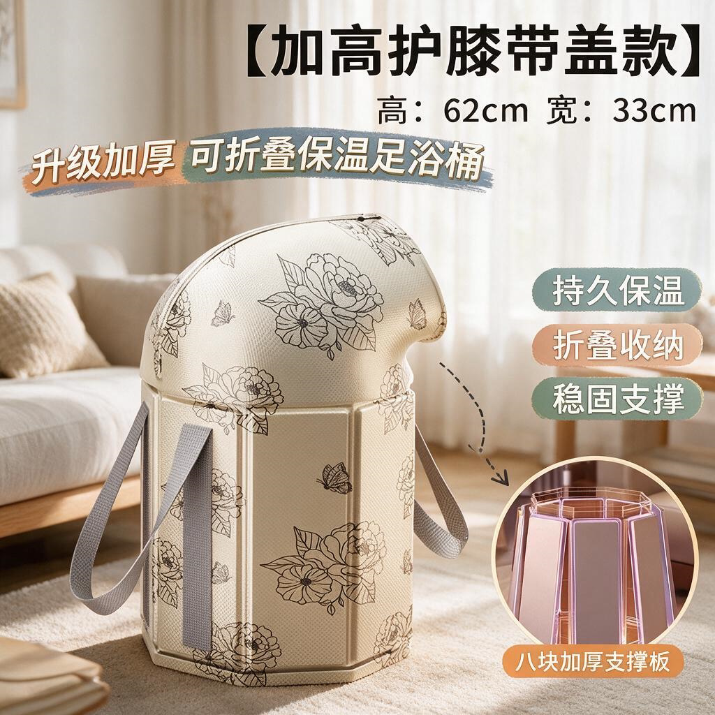 泡脚专用桶全新足浴桶桶家用可折叠加厚保温折叠收纳不占空间加高