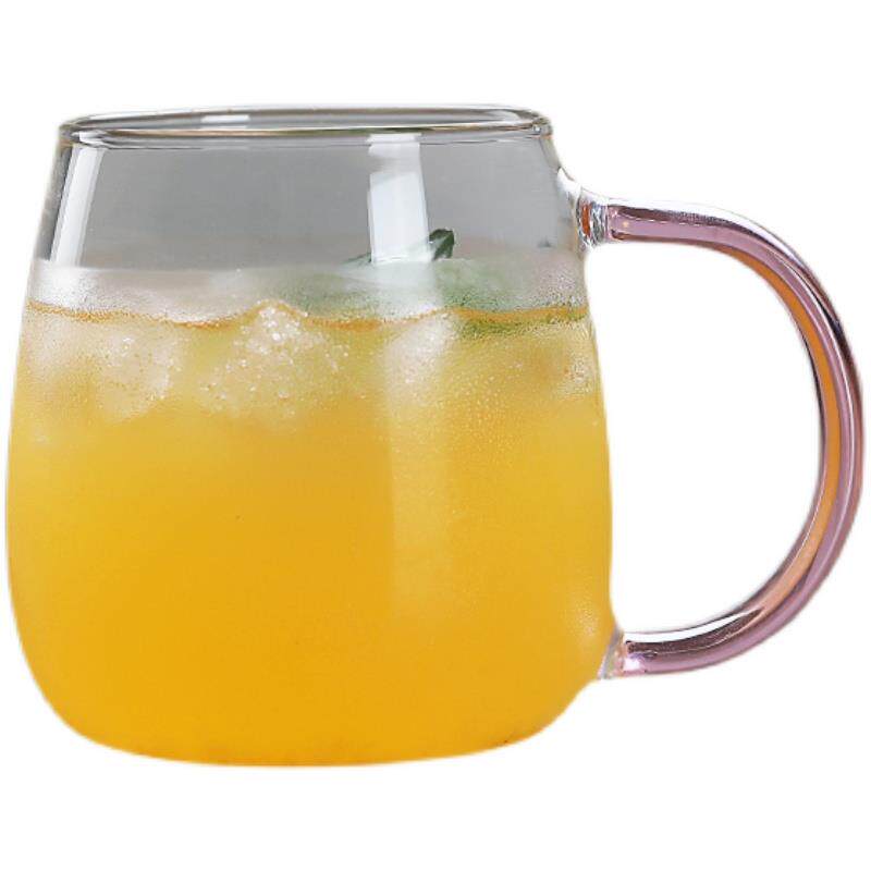 高硼硅耐热玻璃水杯蘑菇杯咖啡杯大号泡茶杯家用水杯办公杯可明火