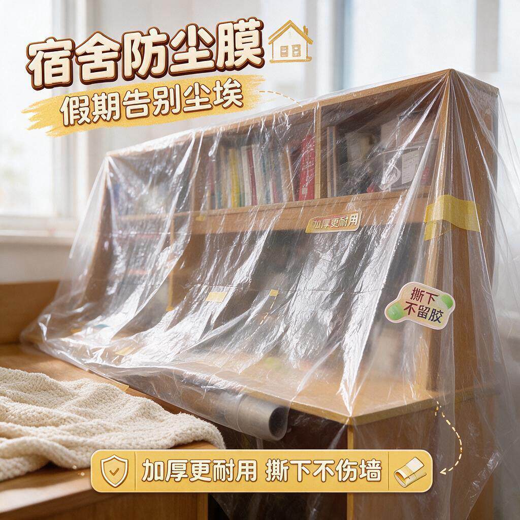 宿舍防尘膜学生罩寝室一次性透明塑料遮尘盖布遮灰保护膜