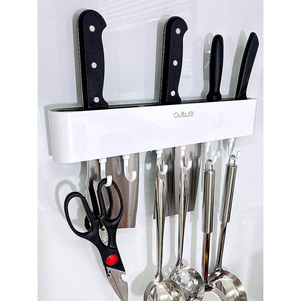 刀架多功能家用菜刀架收纳壁挂式挂墙免打孔墙上塑料刀子置物架子