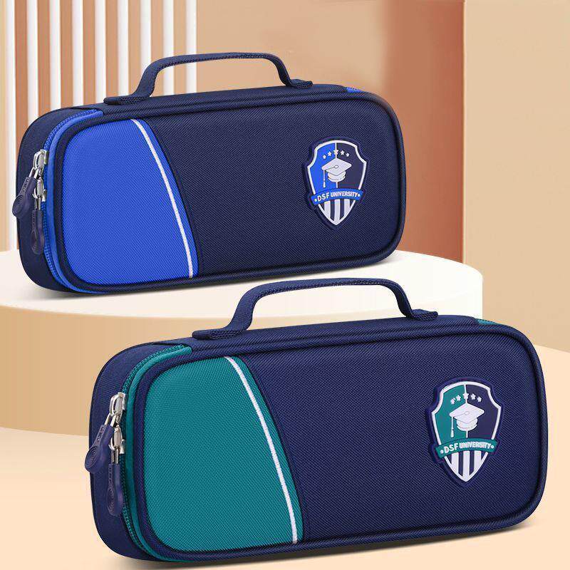 笔袋男孩子小学生文具盒2026新款流行男孩款女童酷潮铅笔盒大容量英伦风初中学生帆布简约耐用高颜值学习用品