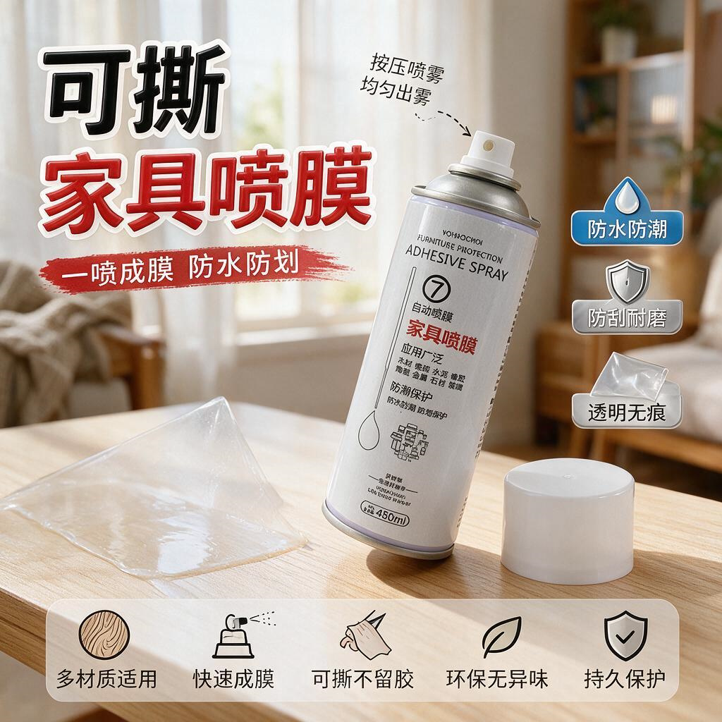 家具保护喷膜防水防尘防划透明隐形餐布家居镀膜喷雾保护可撕喷膜