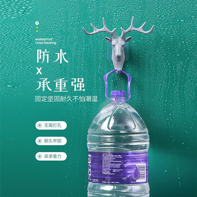 鹿角美式家居装饰挂钩墙上置物架壁挂创意墙面个性鹿头墙壁钥匙