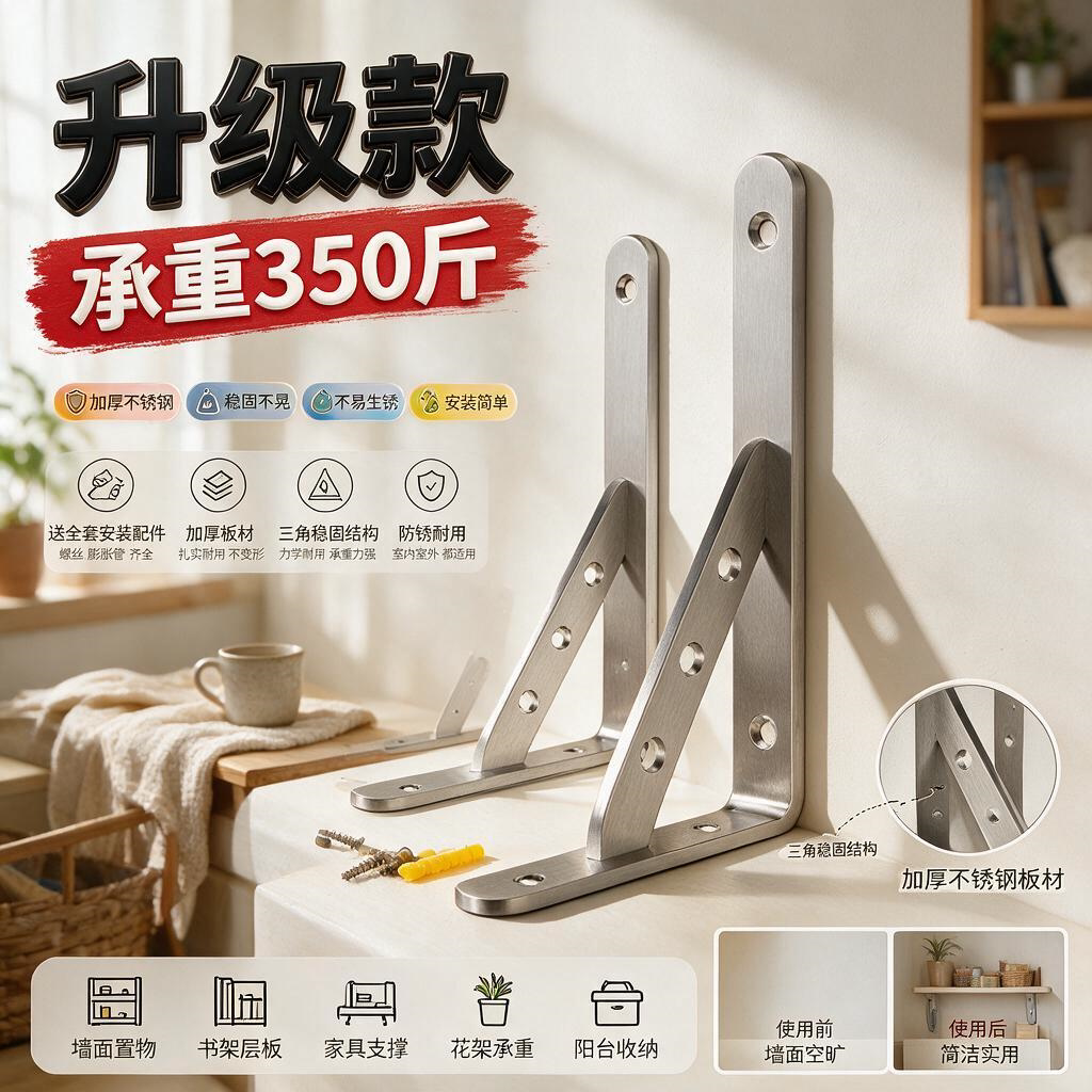 净水器架子挂架托架定在墙上的置物架不锈钢三角架支架托架壁挂