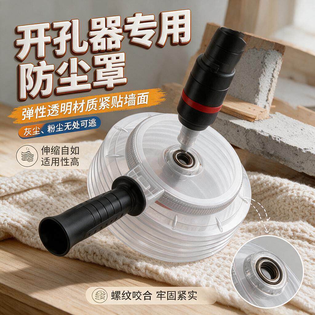筒灯防尘罩开孔器子木板吊顶石膏板多功能天花板扩孔器钻头接灰碗