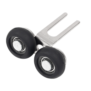 衣柜移门上滑轮厨房钛合金推拉门上轮卫生间滚轮橱柜上轨道辅助轮