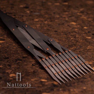 Nattools不锈钢等距尺4806手工DIY皮革手表皮带制作工具 快速等分