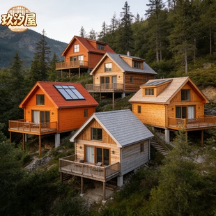 组装式木屋民宿茶室小房定制搭建材料户外 EcoCabin 木屋定制组装