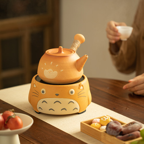 拾羡围炉煮茶黑晶炉新款家用电炉煮茶器烧水壶养生壶整套泡茶炉套