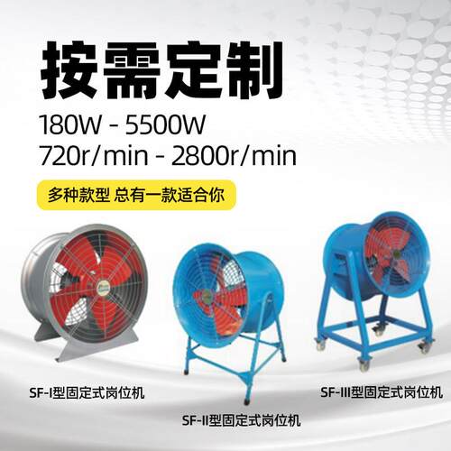 九洲普惠SFG圆筒轴单相22sfgV三相30大80V风量通风3G-4风机车间流