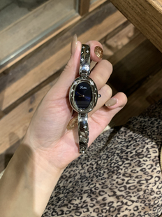 气质女表 小金豆浴缸手镯腕表时尚 贵气宝蓝 镶钻版