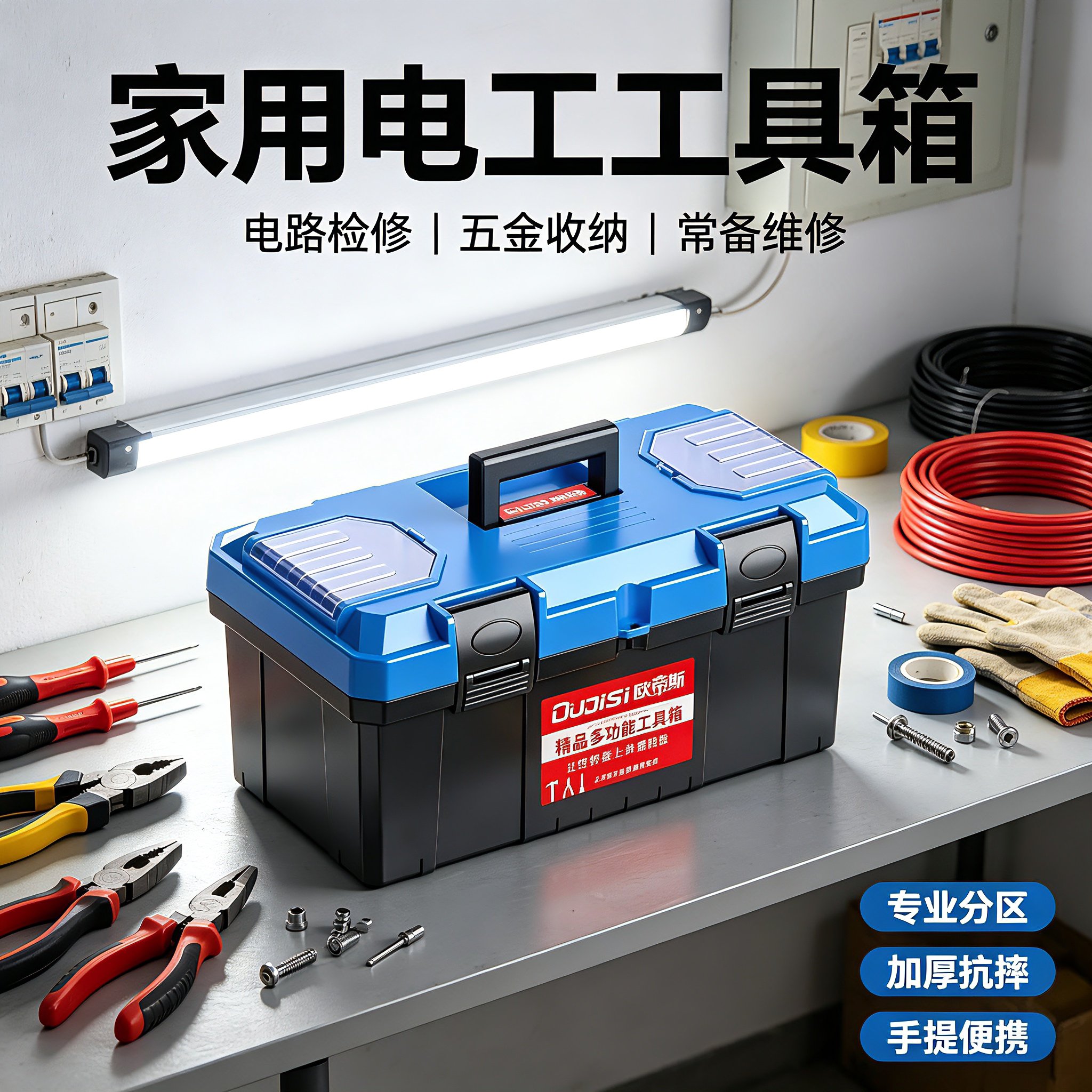 家用电工工具箱德国多功能家用