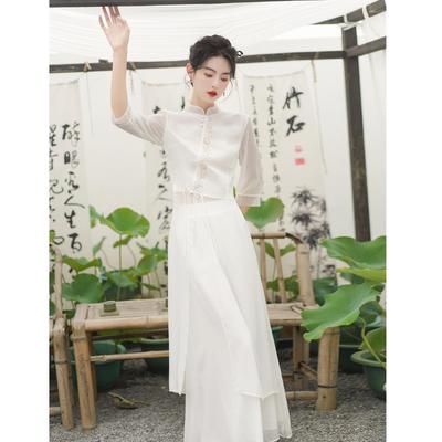 9112洋气新中式女装国风套装改良