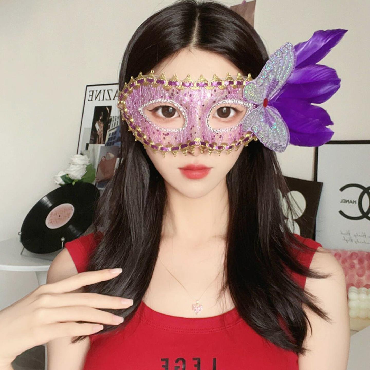 威尼斯化妆舞会半脸公主面具图片