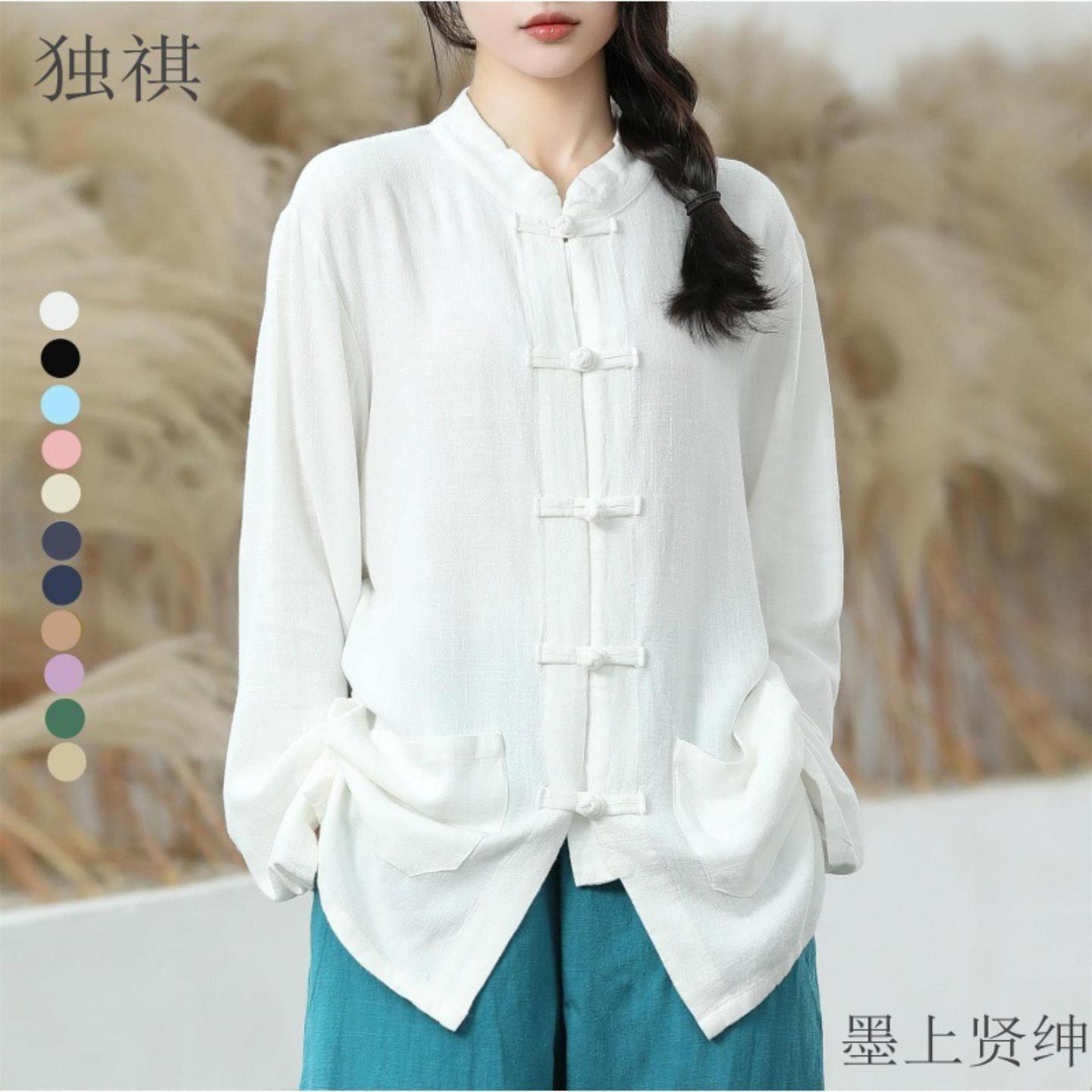 同款复古衣服盘扣开衫高端太极服