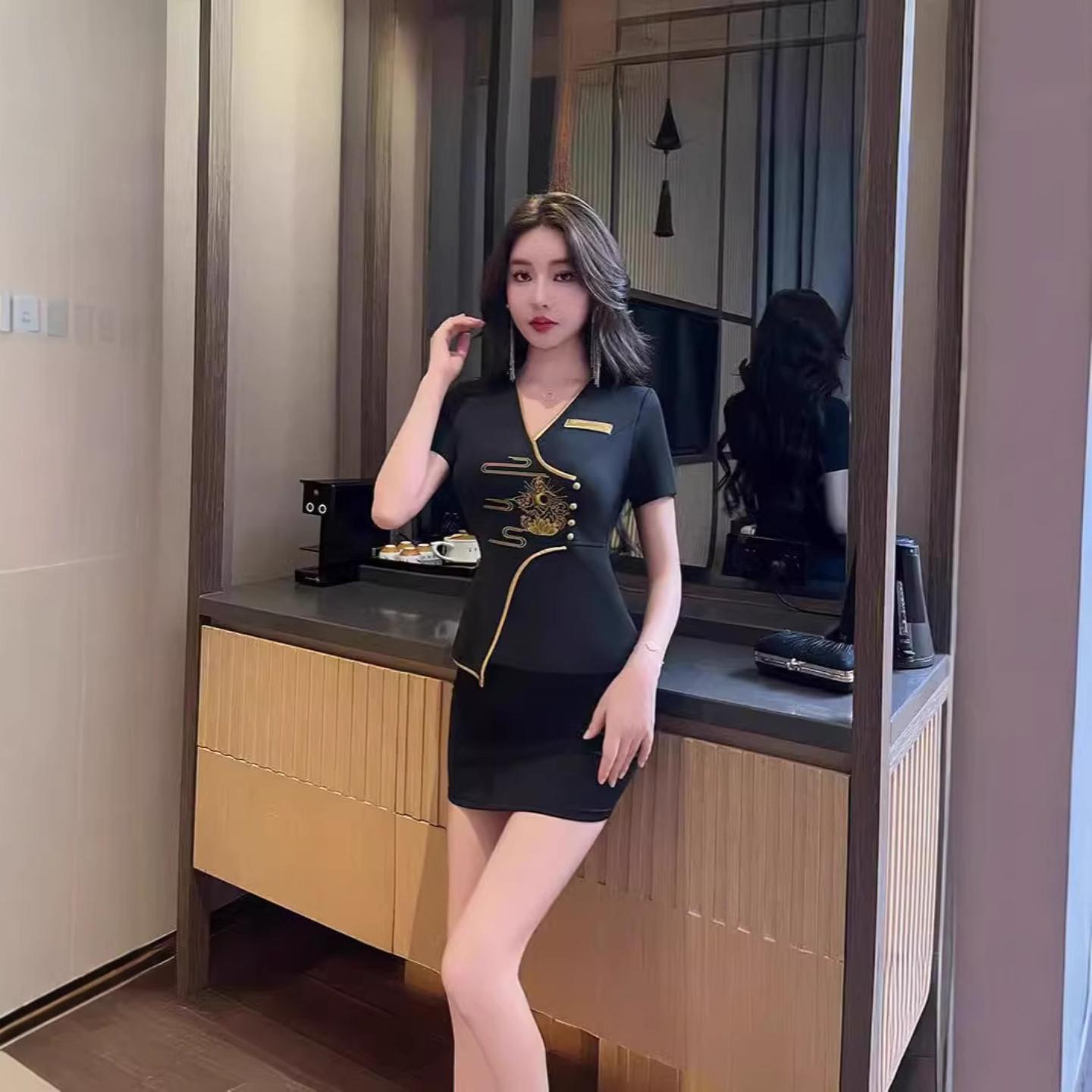 足浴中心工作服套装按摩洗浴沐足