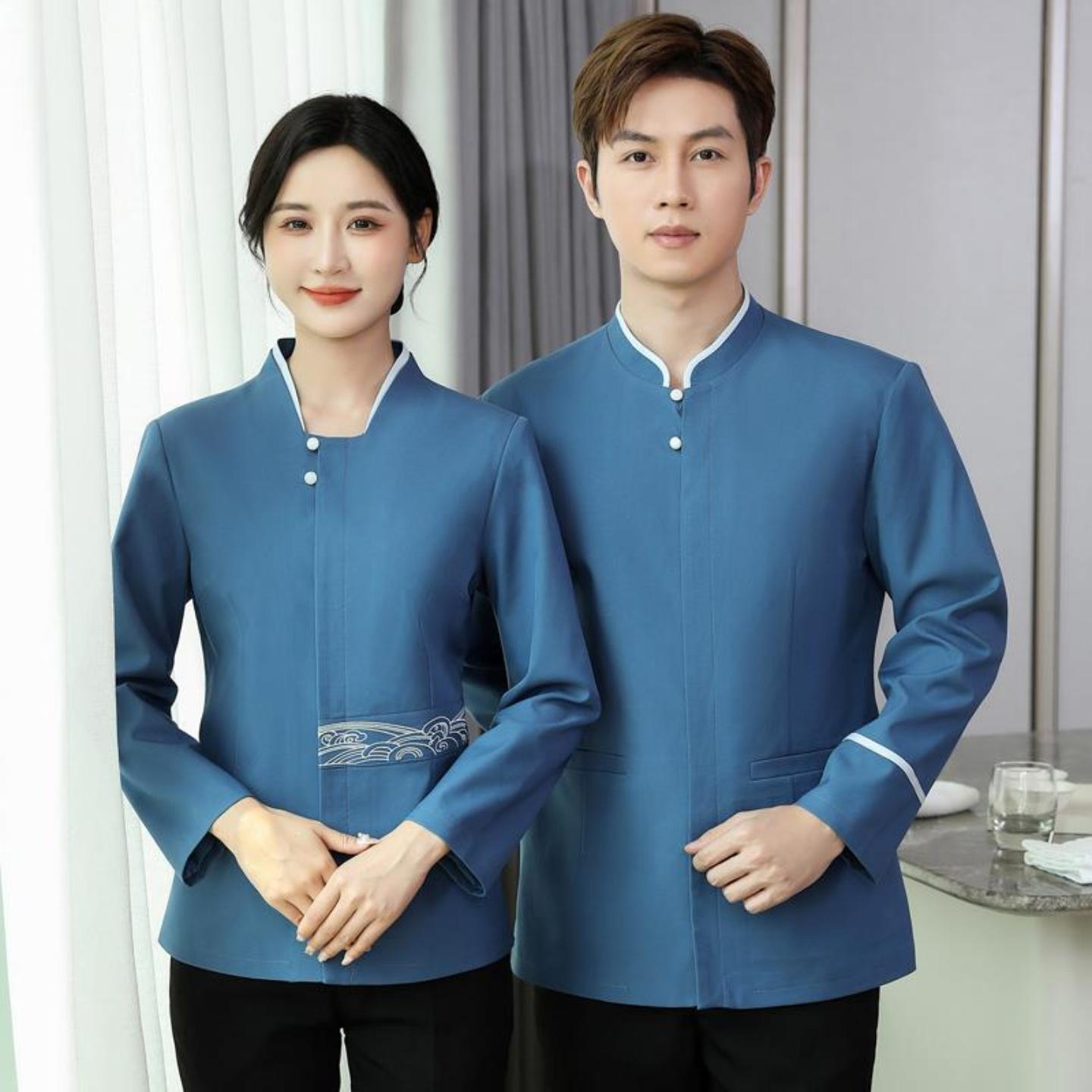 物业保洁工作服长袖秋冬装女阿姨