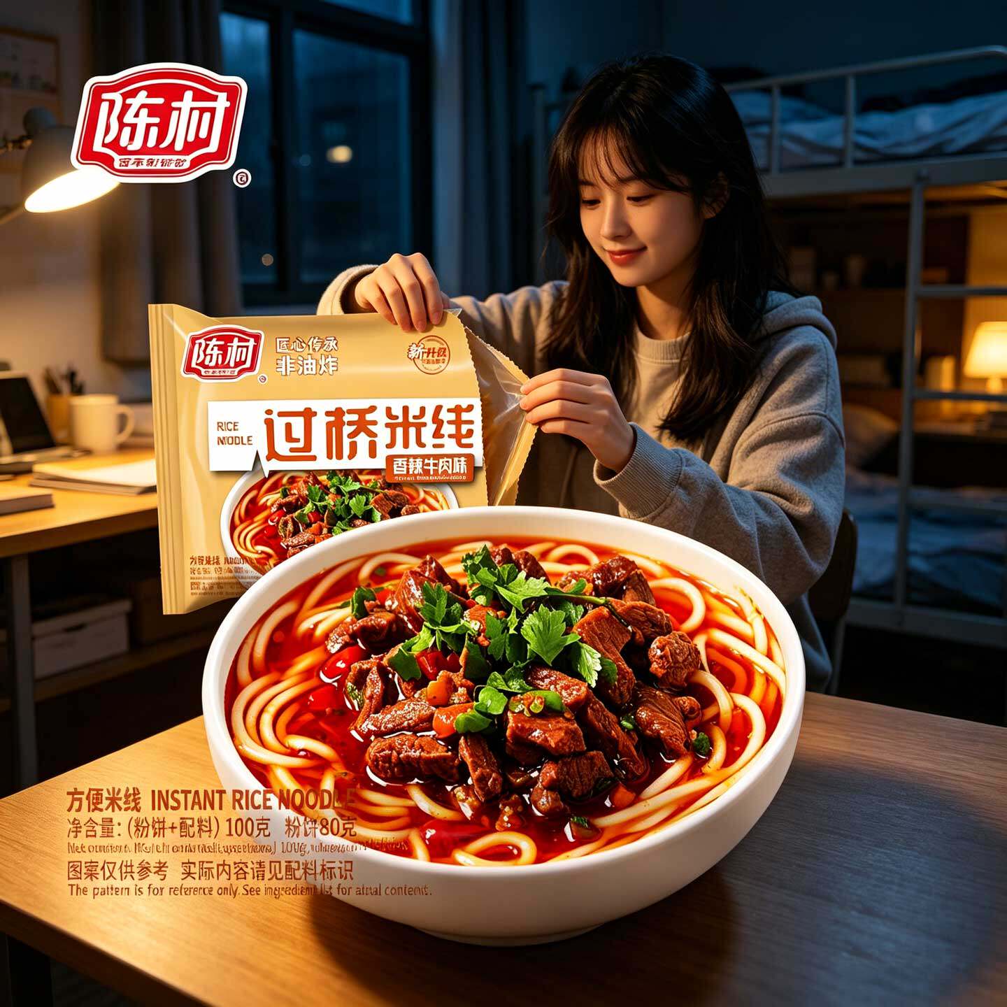 【陈村】过桥米线香辣牛肉味正宗米线酸辣粉云南米线红薯粉粉丝