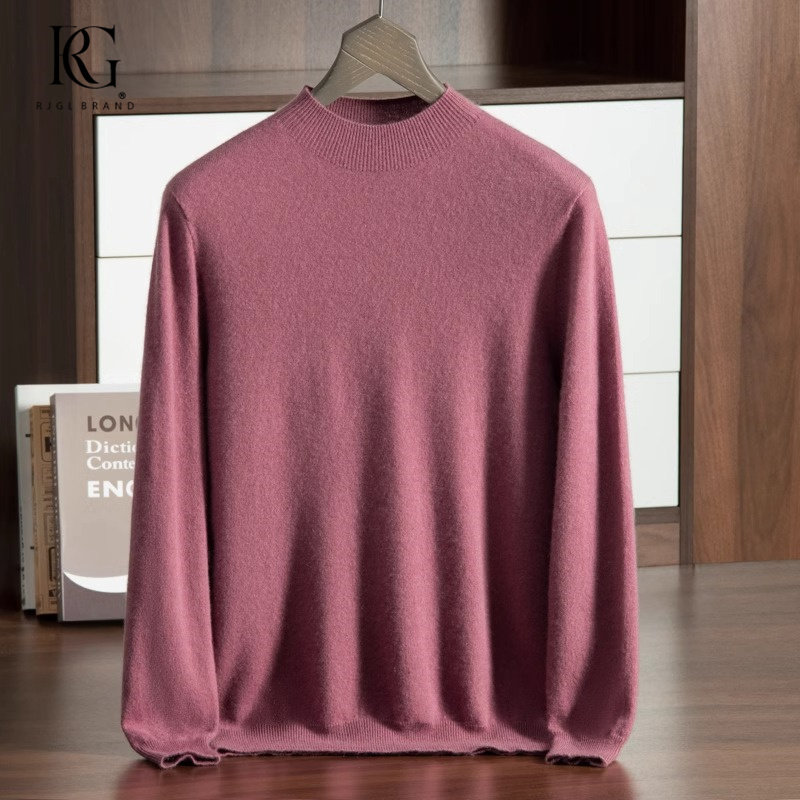RJGL冬季羊绒衫男士100纯山羊绒半高领无缝针织打底衫保暖毛衣,男装,羊绒套衫,淘宝优惠券,粉丝福利购,淘宝优惠卷