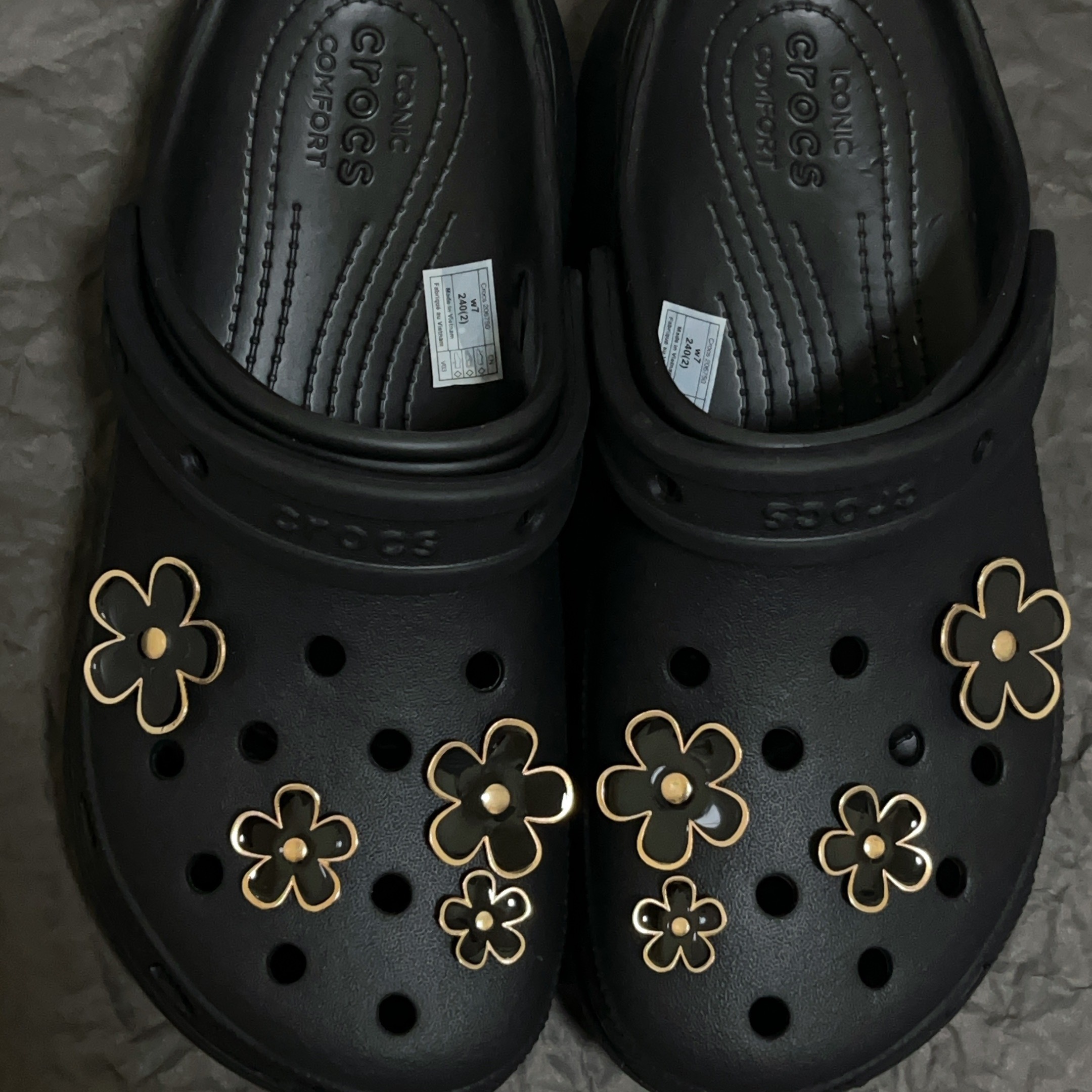 花簇 洞洞鞋配饰鞋花金属立体鞋扣适配crocs卡骆驰