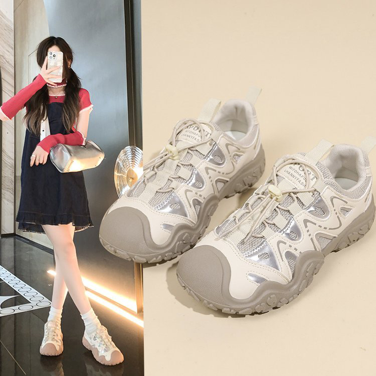 白鹿同款丑萌鞋女鞋2025新款夏季