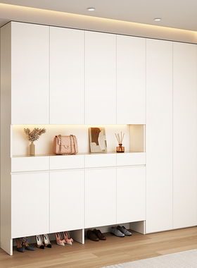 定制实木鞋柜家用门口新款2024爆款室内入户玄关柜一体大容量柜子