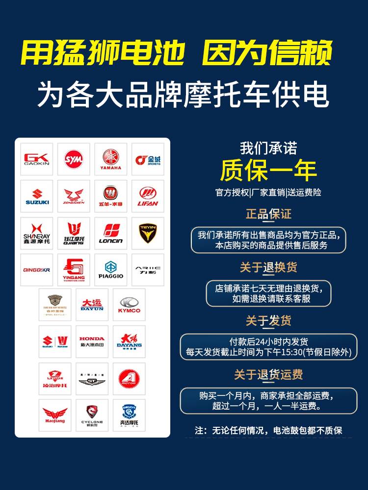 猛狮摩托车电瓶YTX9光阳GW250黄龙600CT300贝纳利12V通用原装DL锂