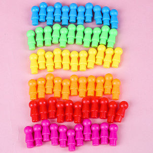 小人形游戏棋子塑料六角跳棋积木桌面益智儿童玩具棋类厂家